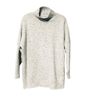 Abercrombie & Fitch Cream Speckled Turtleneck Sweater